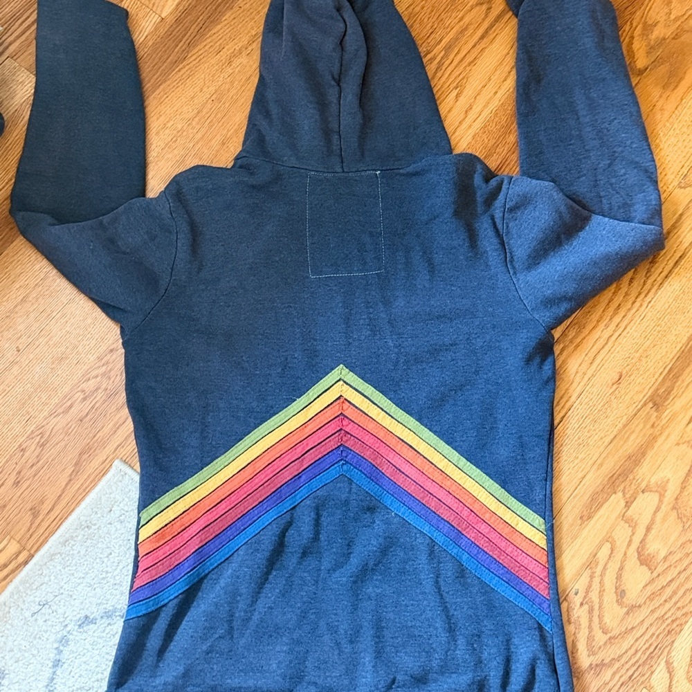 Rare Aviator Nation 7 stripe full zip hoodie - Picture 5 of 5